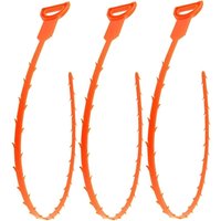 Outil de débouchage de canalisations flexible de 50 cm pour un nettoyage facile des éviers, toilettes et baignoires (lot de 3)