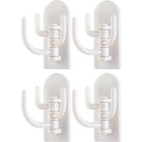 Lot de 4 crochets muraux rotatifs à 3 broches pour vêtements, chapeaux, clés et portefeuilles