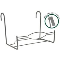 Support Balcon Large - GARDEN ID - 35 x 18 cm Anthracite - Crochets Sécurisés - Dimensions Pratiques - Robuste