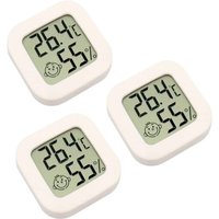 3 Pièces Mini Thermomètre Intérieur Numérique Hygromètre Humidité Température LCD Affichage Bluetooth Capteur sans Fil Thermomètre pour Maison,