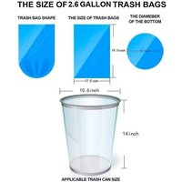Sacs poubelles durables de 2,6 gallons avec fermeture automatique, respectueux de l'environnement, résistants à la chaleur, parfaits pour la maison