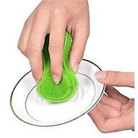 Éponge à vaisselle multi-usages en silicone ¿ Lot de 2, résistante aux bactéries, pour la vaisselle et plus encore