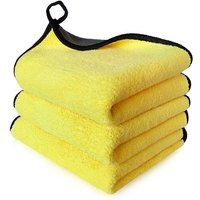 Lot de 3 chiffons de nettoyage en microfibre de qualité supérieure pour voiture
