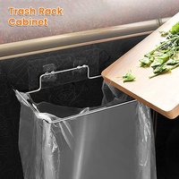 Support de sac poubelle de porte en acier inoxydable - Écologique, facile à installer, peu encombrant et polyvalent