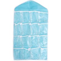 Sac de rangement suspendu à 16 poches ¿ Rangement polyvalent pour vêtements, accessoires et plus encore ¿ Polyester durable, bleu