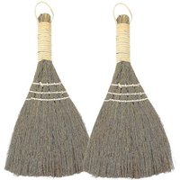 Ensemble de 2 petits balais de bureau - Brosse à poussière à manche court pour un nettoyage efficace des surfaces de la maison et du bureau