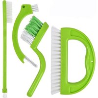 Ensemble de brosses à joint 4 en 1 polyvalentes avec manche ergonomique antidérapant pour un nettoyage efficace des carreaux et des surfaces