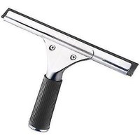Grattoir à vitres professionnel en acier inoxydable ¿ Nettoyant vitres ergonomique pour une brillance sans traces (25 cm, noir)