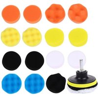 Kit de nettoyage de voiture 22 pièces - Système de polissage et de polissage à l'éponge en mousse pour voitures, meubles et plus encore - Adaptateur