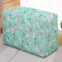 Sac de rangement en tissu Oxford durable pour couvertures ¿ Organisez couettes, vêtements et jouets ¿ Pliable et portable ¿ Vert