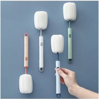 Lot de 4 brosses éponges amovibles pour un nettoyage facile des bouteilles, des tasses et des surfaces délicates