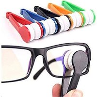 Lot de 5 mini-clips de nettoyage pour lunettes en microfibre ¿ Outil de nettoyage portable pour verres impeccables ¿ Couleurs aléatoires