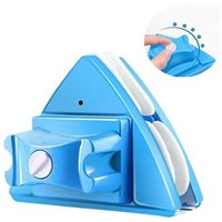 Nettoyeur de vitres magnétique double face avec engrenages réglables, corde anti-chute et éponges de nettoyage efficaces