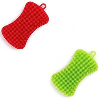 Éponge à vaisselle et brosse de cuisine en silicone résistant à la chaleur