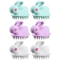 Lot de 6 brosses de massage pour bébé, motif dessin animé, pour un nettoyage en douceur et un soin du cuir chevelu. Douces, durables, parfaites pour