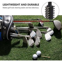 Brosse de nettoyage double face pour clubs de golf ¿ Brosse durable en nylon et fil d'acier pour les amateurs de golf
