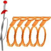 Ensemble de 6 outils pour déboucher les canalisations : déboucheurs de cheveux, nettoyants pour acier inoxydable et plastique pour un nettoyage
