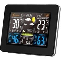 Station météo élégante avec réveil LCD et thermomètre extérieur sans fil