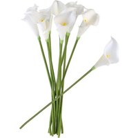 Lot De 10 Bouquets De Lys Calla Artificiels Élégants Et Réalistes ¿ Fleurs En Pu Écologiques Pour Mariages Et Décoration Intérieure