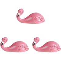 Lot de 3 crochets muraux flamants roses ¿ Adorables crochets adhésifs en résine pour la décoration intérieure, installation facile, utilisation