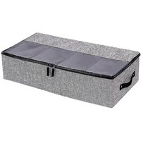 Boîte de rangement à chaussures sous le lit durable avec fenêtre transparente ¿ Organiseur polyvalent pour chaussures, foulards et plus encore ¿ Gris