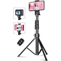 Mondodigitale-Trépied Smartphone,142cm Extensible Perche A Selfie Monopods Trepied Aluminium Avec Télécommande Bluetooth & Support De Téléphone