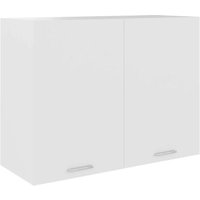 Armoire Suspendue Lyon 80x31x60 Cm Bois Contreplaqué Blanc