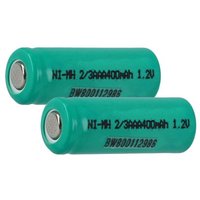 vhbw 2x Cellules de batterie remplacement pour 2/3AAA pour batteries - 400 mAh, 1,2 V, NiMH