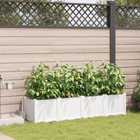 Jardinières Vidaxl Avec Système D'irrigation 4 Pcs Blanc