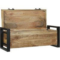 Coffres de rangement vidaXL 80x30x30cm en bois de manguier massif et métal