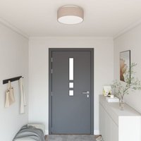 Luminaires de plafond vidaXL Montage à plat Taupe Ø 38 cm Tissu E27