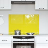 Dosseret De Cuisine Vidaxl Jaune 80x50x0,6 Cm En Verre Trempé