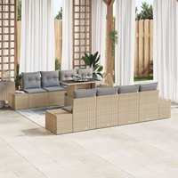Ensemble De Canapés De Jardin Vidaxl 7 Pièces Beige, Gris