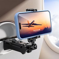 Support De Téléphone Pour Avion - Support De Téléphone Voyage Pliable Avec Outils Réglage,360° Rotation,Mains Libres,Adapté Aux 4,7-7""