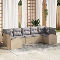 Vidaxl Ensemble De Canapés De Jardin 7 Pièces Gris Osier Moderne