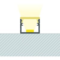 Profilé Aluminium en Saillie 2m pour Ruban LED jusqu'à 8 mm Blanc 2 m Semi-transparent