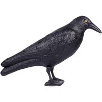 1x Corbeau Noir Plastique Corbeau Epouvantail Jardin Repulsif Pigeons Répulsif d'oiseaux Anti Pigeons pour Balcon Défense Pigeons Moineaux Anti