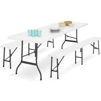 Table Pliante Dappoint Portable 180 Cm Et 2 Bancs Pliables Pour Camping Ou Réception