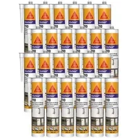 24x Mastic silicone SikaSeal 110 Menuiserie & Vitrage 300ml SIKA - Couleur: Blanc