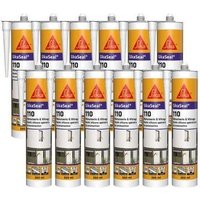 12x Mastic silicone SikaSeal 110 Menuiserie & Vitrage 300ml SIKA - Couleur: Translucide