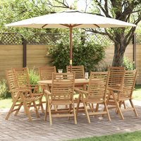 Chaises De Jardin Vidaxl Pliables 8 Pcs En Bois Massif De Teck, Chaises De Jardin Vidaxl 2 Pcs En Bois Massif De Teck