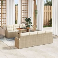 Vidaxl Ensemble De Canapé De Jardin 8 Pièces Avec Coussins Beige, Vidaxl Canapé De Jardin 2 Places Avec Rangement & Coussins