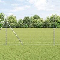 Vidaxl Clôture De Champ 1,5x50 M Acier Galvanisé