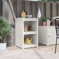 Vidaxl Cabinet De Cuisine Extérieur Blanc 55x55x92 Cm En Bois Massif