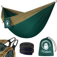 Hamac De Camping Pour 2 Personnes, Charge Maximale : 275 X 140 Cm, Matériau En Nylon Parachute, Ultra Léger, Respirant, Hamac De Voyage Pour
