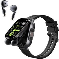 Montre Intelligente avec écouteurs, écran HD 2,01 pour Hommes et Femmes, Tracker d'activité étanche IP67, 100 + Mode Sport, Moniteur de Sommeil