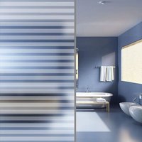 Vidaxl Film Pour Fenêtre Dépoli Design À Rayures 0,9x5 M Pvc