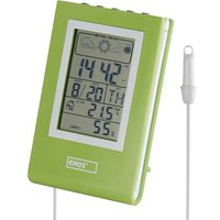 Station météo numérique avec thermomètre extérieur et intérieur avec capteur de câble de 1,9 m, prévisions météo, date, heure, phases de la lune,