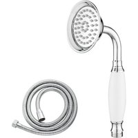 Pommeau de Douche Classique, Douchette à Main Style Téléphone Traditionnel, Rétro à Poignée Céramique, Douchette à main Victorienne Avec Tuyau de 1,5