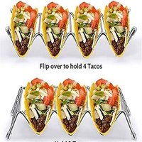 Support à tacos en acier inoxydable - Antirouille, design vertical, lavable au lave-vaisselle pour une présentation parfaite des tacos